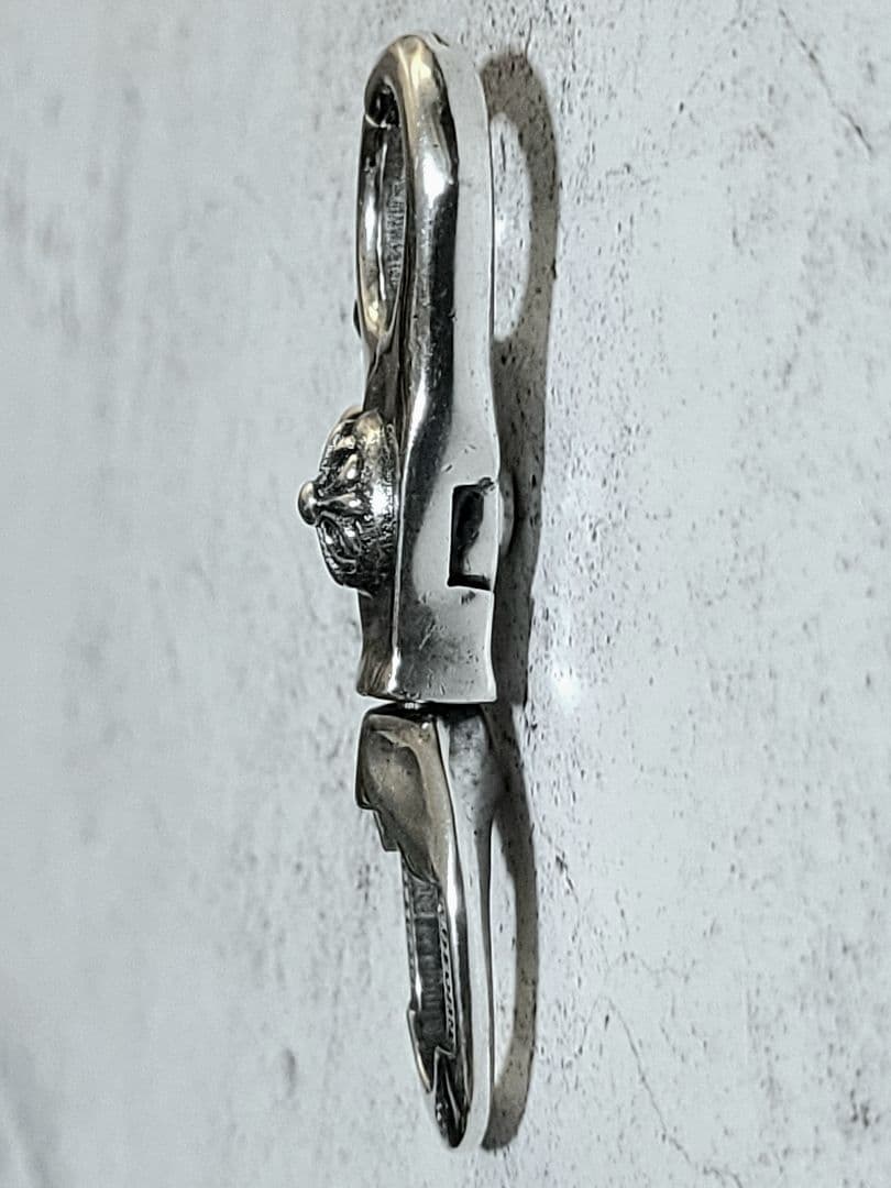 ラスト1点のみ 新品未使用 シルバー925 クロス キーホルダー クリップ