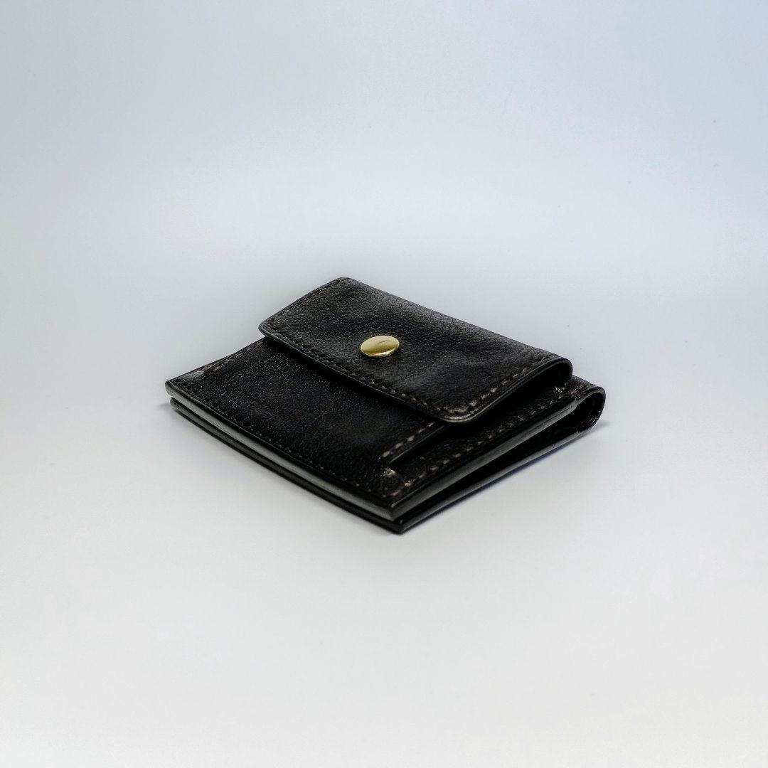 本革 二つ折り 財布 ヌメ革 シボ革 ハンドメイド ミニウォレット genkoh