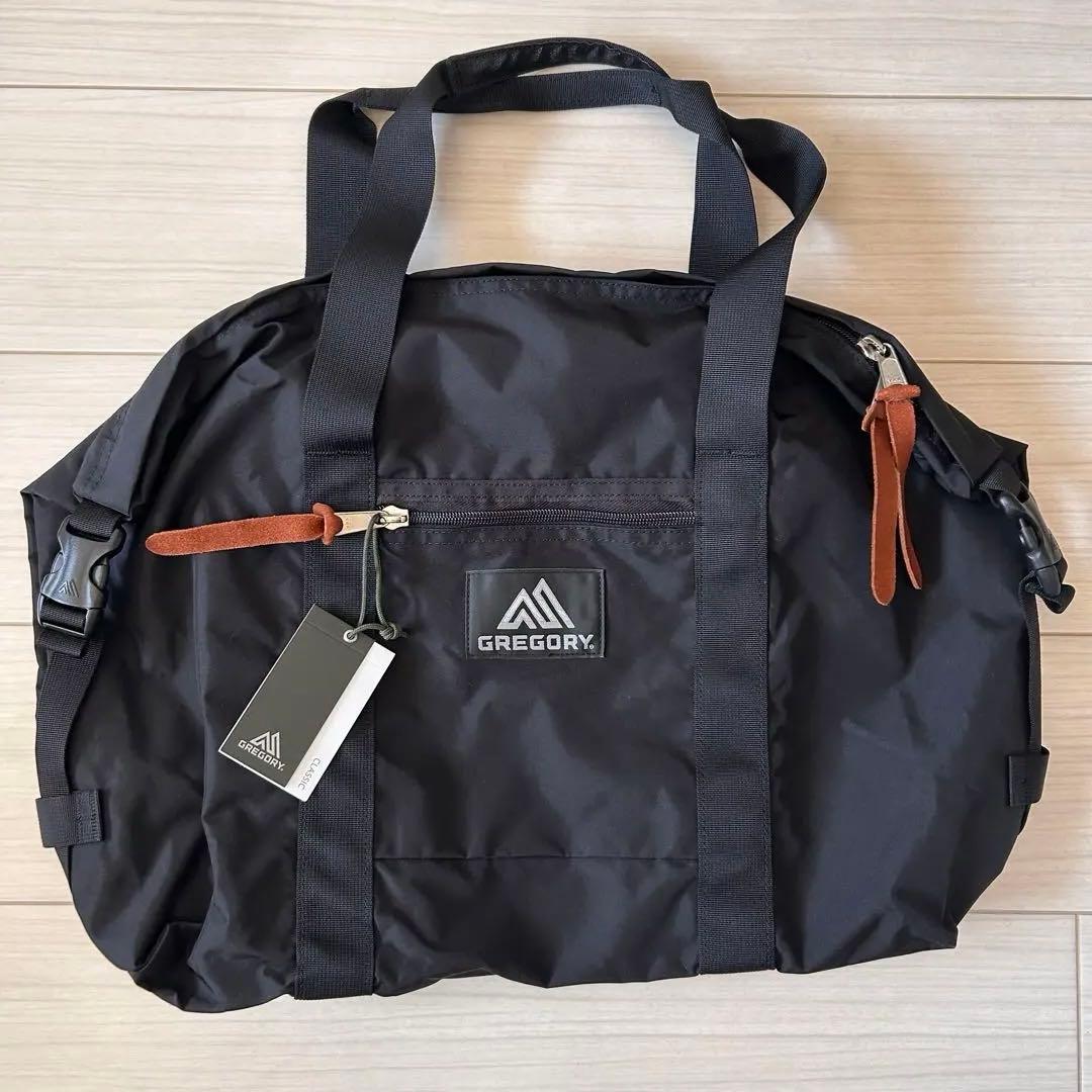 GREGORY ブラック ボストンバッグ