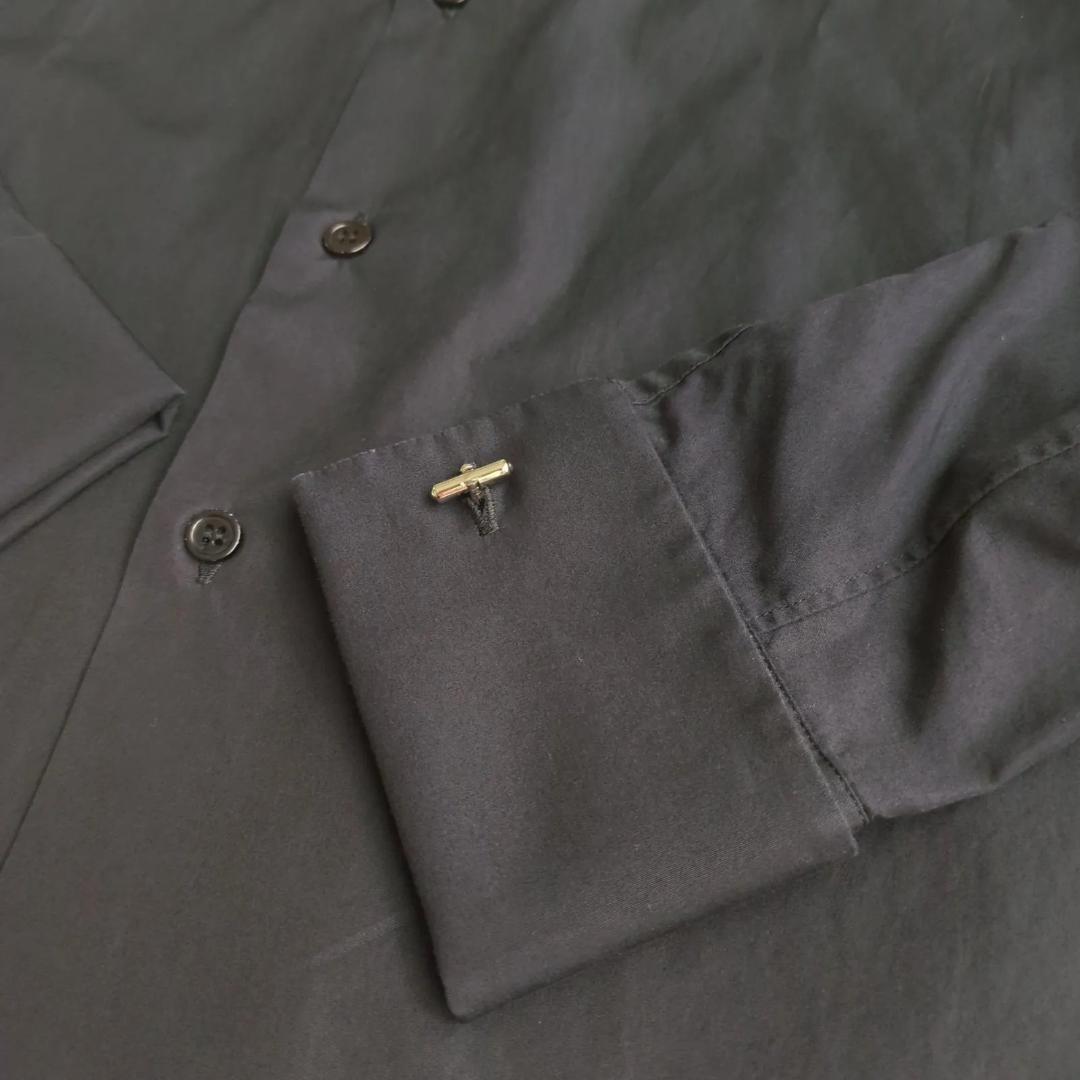 美品 ノワールケイニノミヤ カフスボタン付き 長袖 シャツ ブラウス 綿100％