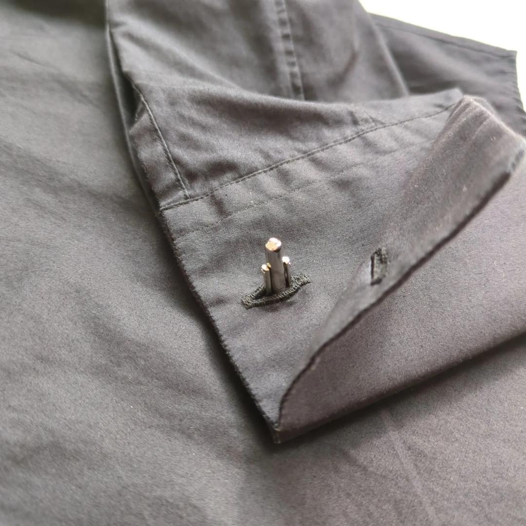 美品 ノワールケイニノミヤ カフスボタン付き 長袖 シャツ ブラウス 綿100％