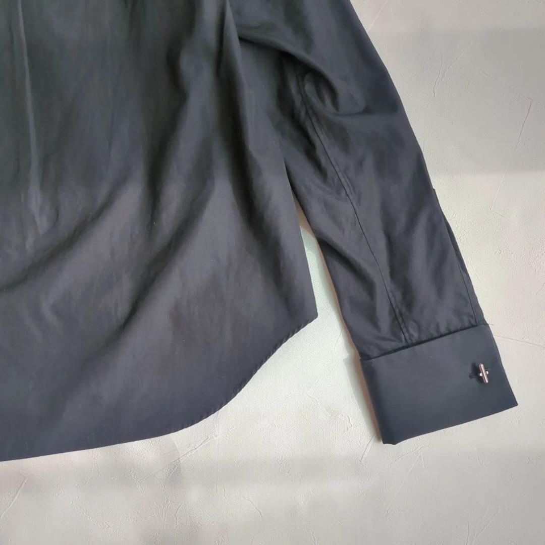 美品 ノワールケイニノミヤ カフスボタン付き 長袖 シャツ ブラウス 綿100％