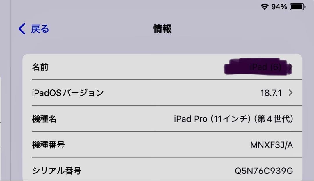 【美品】iPad Pro 11インチ 第4世代 スペースグレー 256 GB