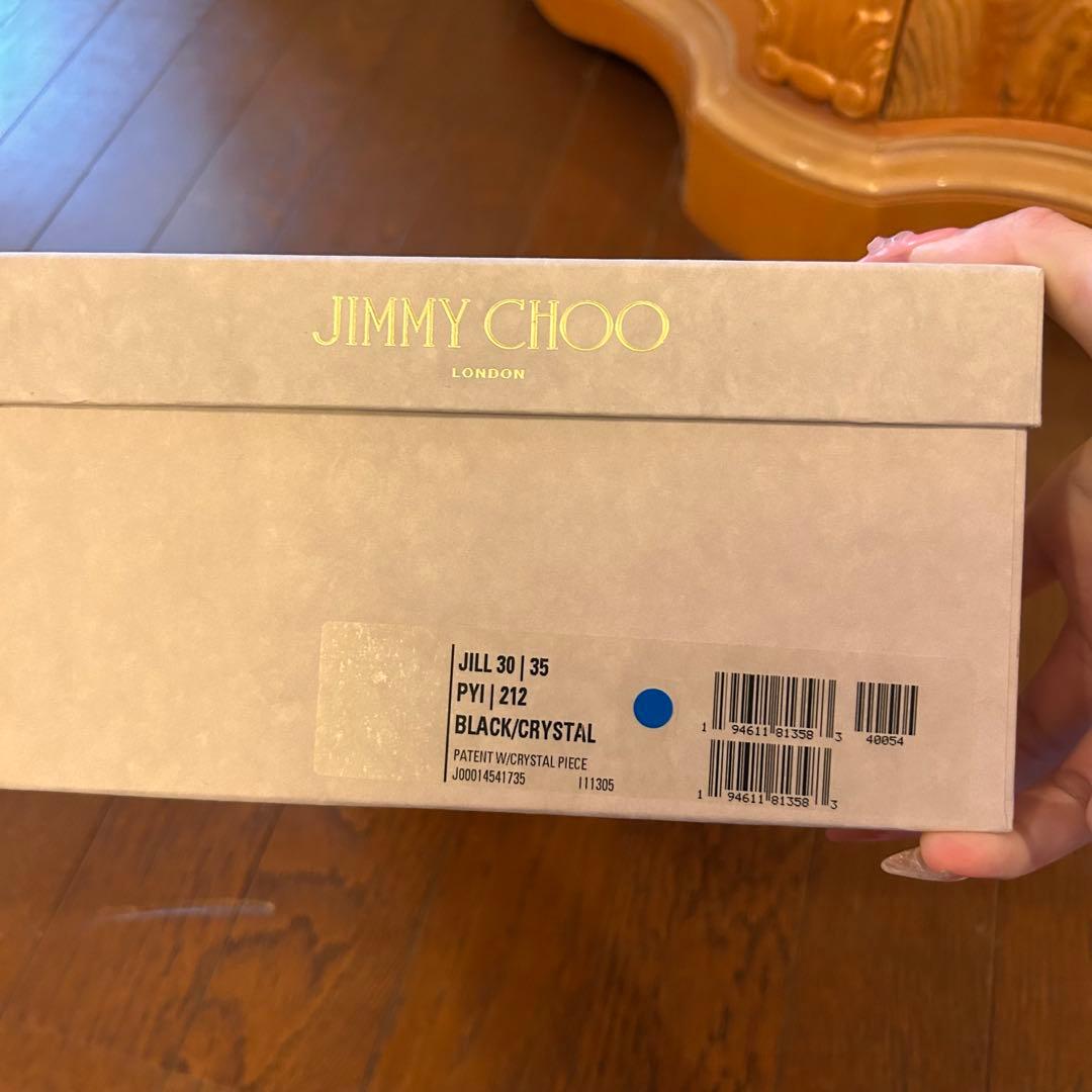 【Jimmy Choo】美品　22cm ブラックビジュー ミュール　スタッズ