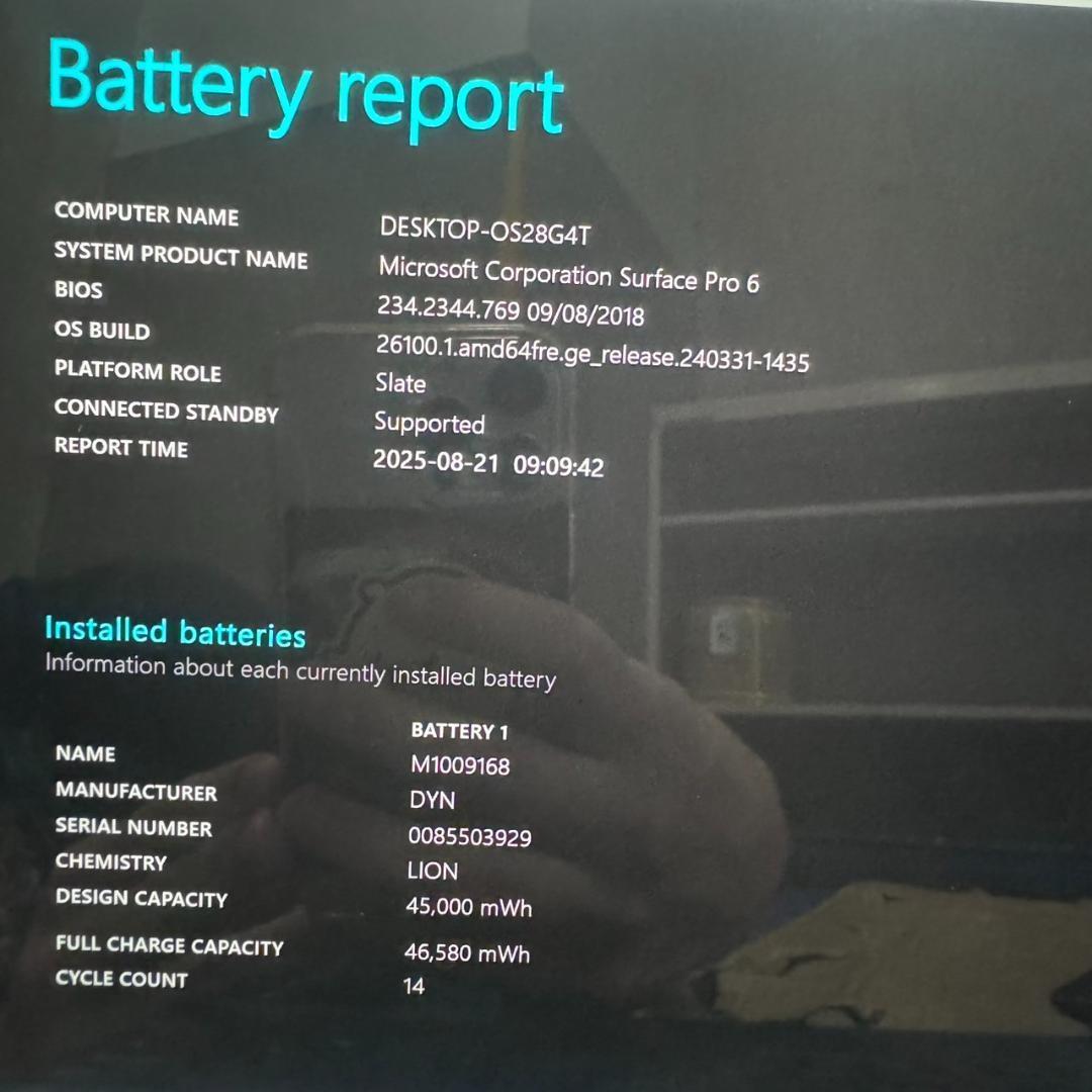 Surface Pro6 1796 SSD 256GB メモリ 8GB ブラック