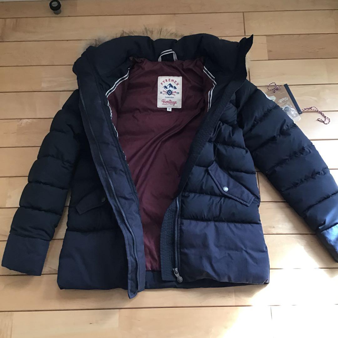 IENAコラボPYRENEX Heritage ダウンジャケット 38 ネイビー