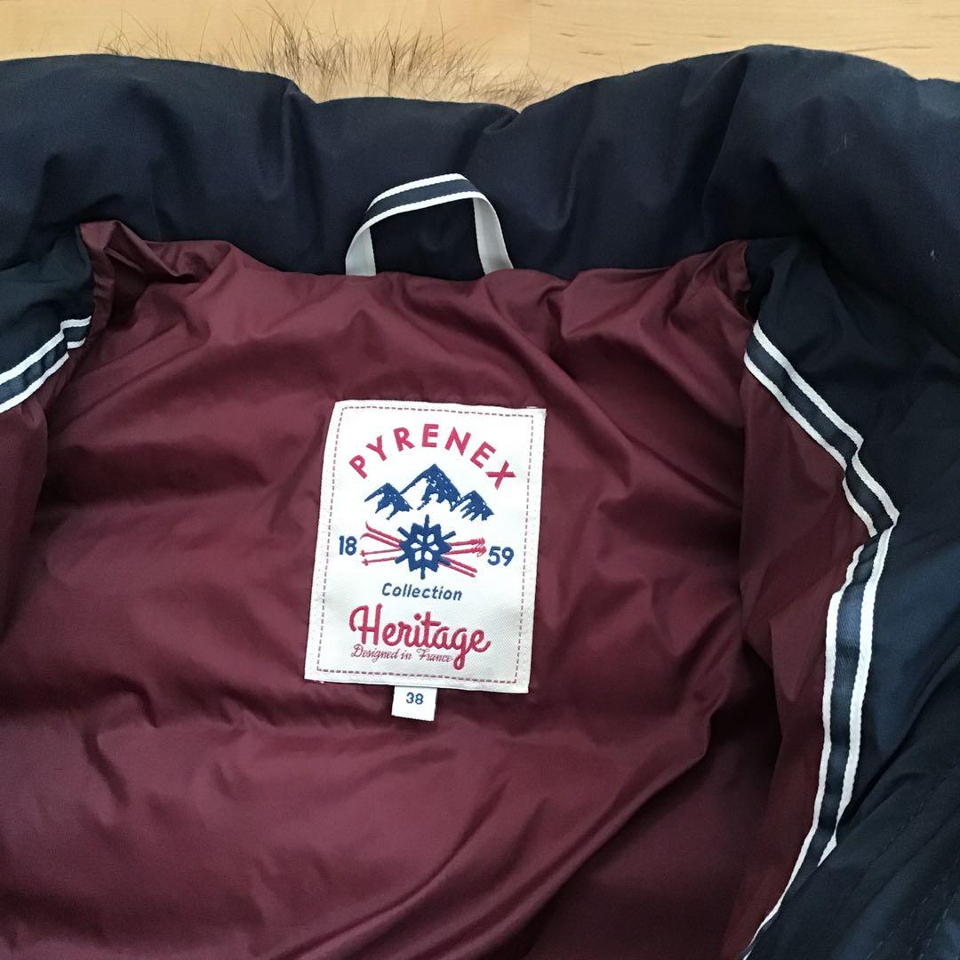 IENAコラボPYRENEX Heritage ダウンジャケット 38 ネイビー