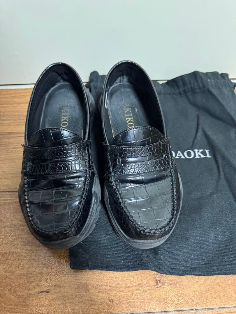 AKIKOAOKI クロコダイルローファー EU37