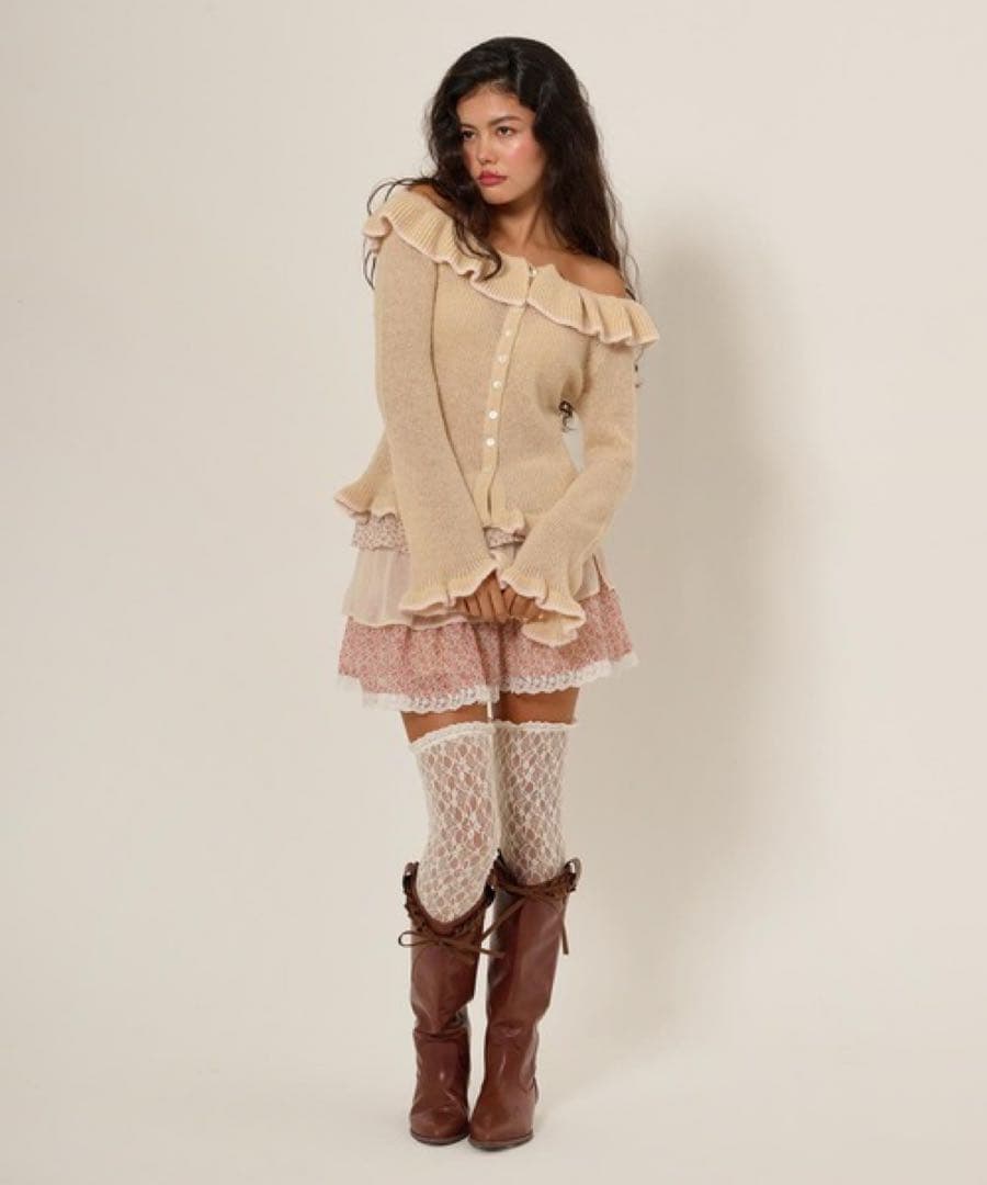 TINA：JOJUN ルーズ ウエスタンブーツ