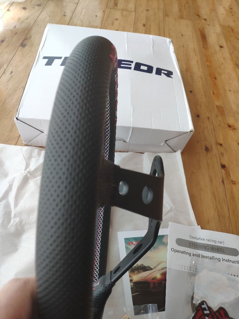 新品・未使用 VERTEX SPEEED パンチ革 シルバー＆ピンクステアリング