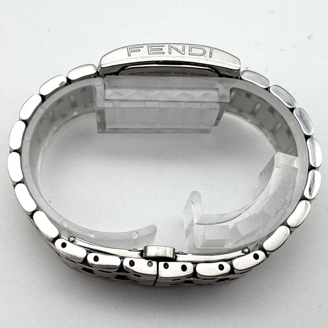美品 電池交換済 フェンディクォーツ 7000L クラシコ スクエア ゴールド