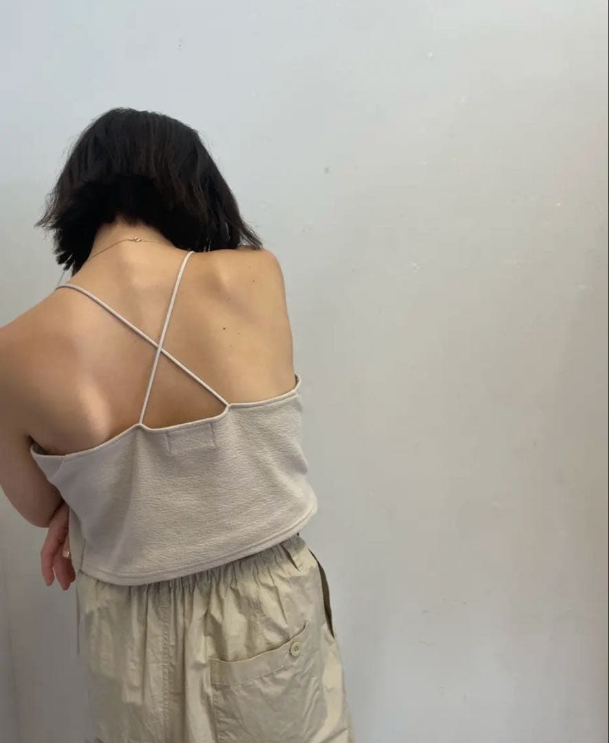 【papier】Cross Cami / Beige