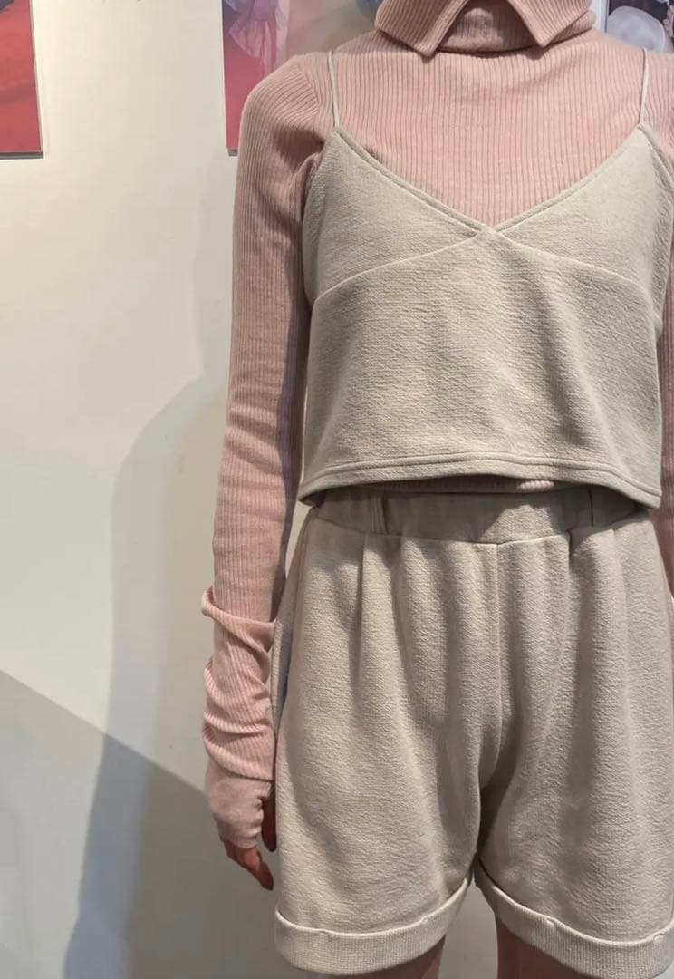 【papier】Cross Cami / Beige