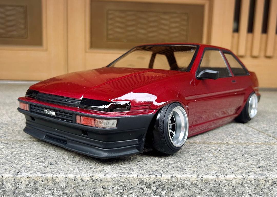 TT-01MRCコンバシャーシ+新品AE86トレノボディ