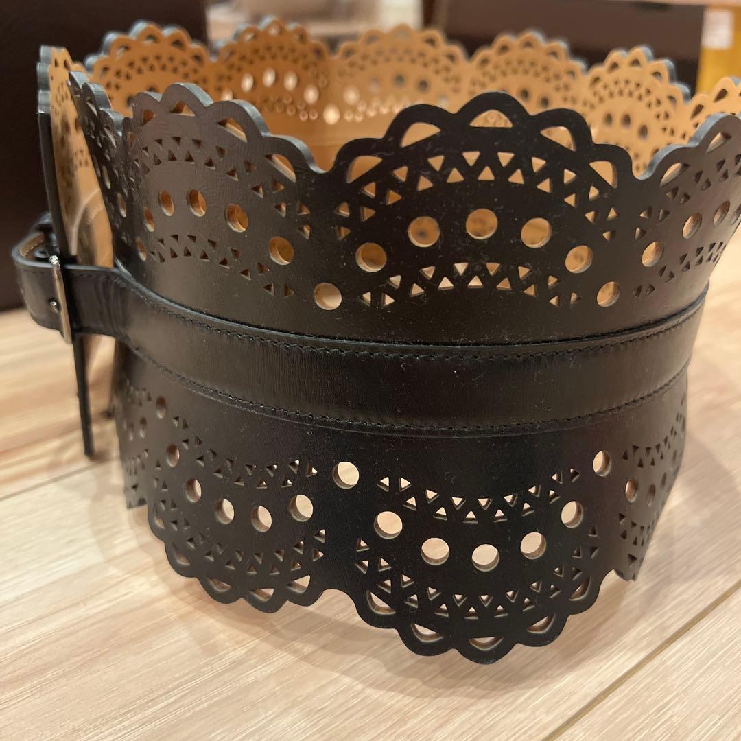 【美品】ALAIA コルセット　ベルト　VIENNEウェーブ ビスチェベルト65