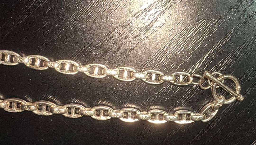 vintage シルバー アンカーチェーン ネックレス sv925 60㎝