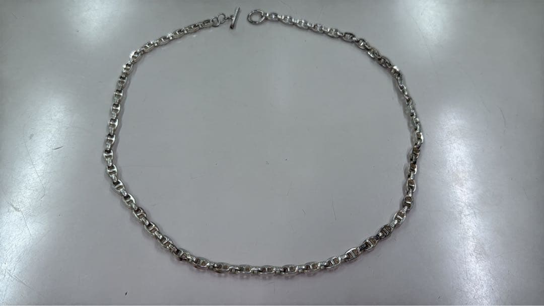 vintage シルバー アンカーチェーン ネックレス sv925 60㎝