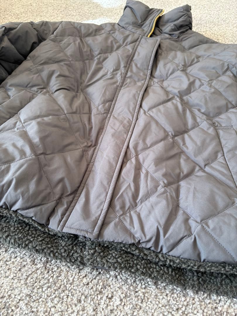 【TAION×UNFILO】リバーシブル ボアダウンジャケット グレー S 美品