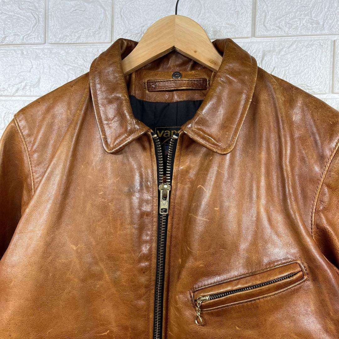 VANSON エンフィールド バンソン ENF 茶 36 シングルライダース