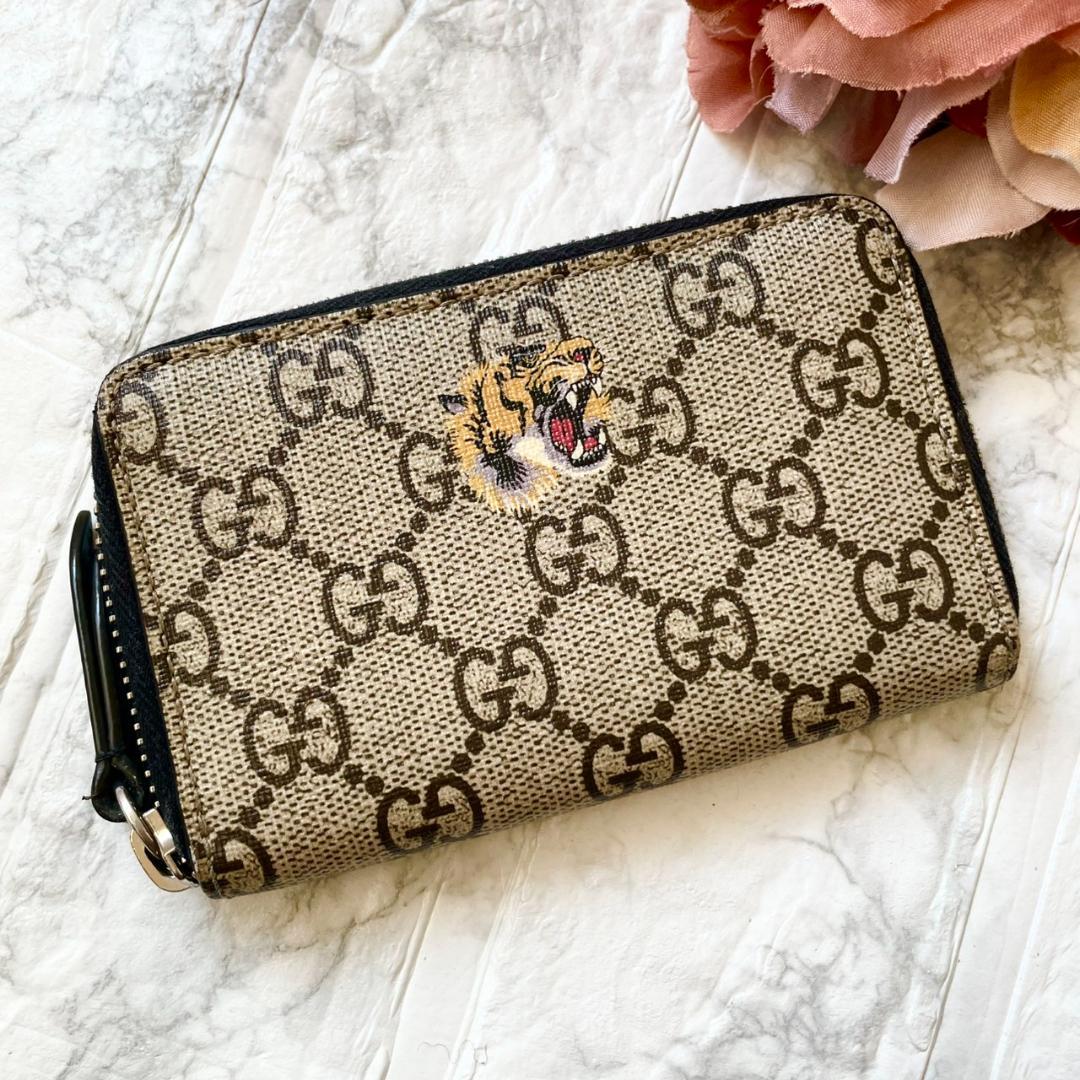 極美品✨GUCCI グッチ ケース タイガー GG スプリーム ミケーレ期