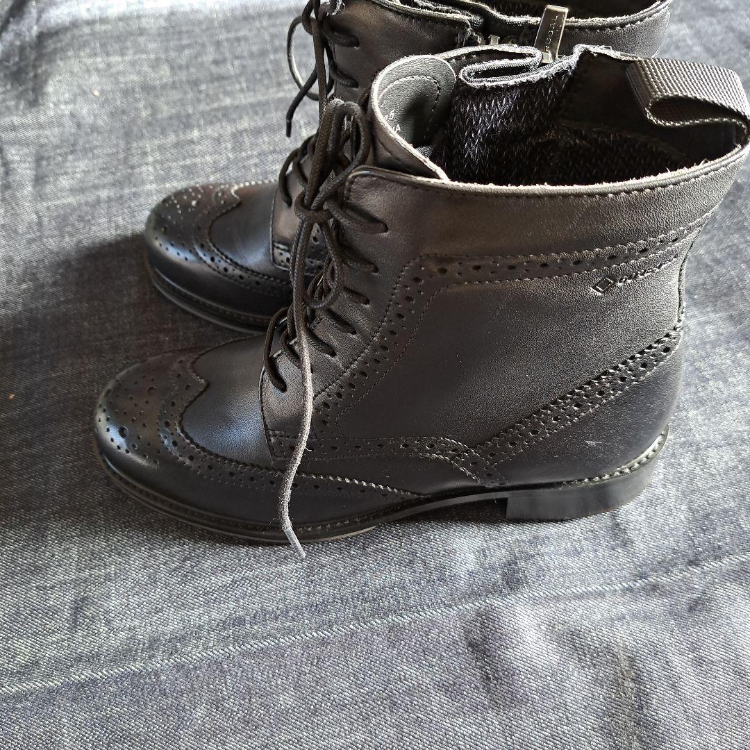 REGAL ブラック ブローグブーツ 22.5cm