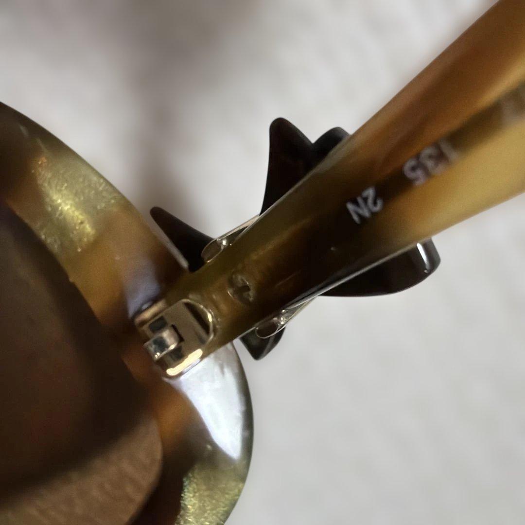 CHANEL サングラス べっ甲風 リボン ココマーク ブラウン 茶　シャネル