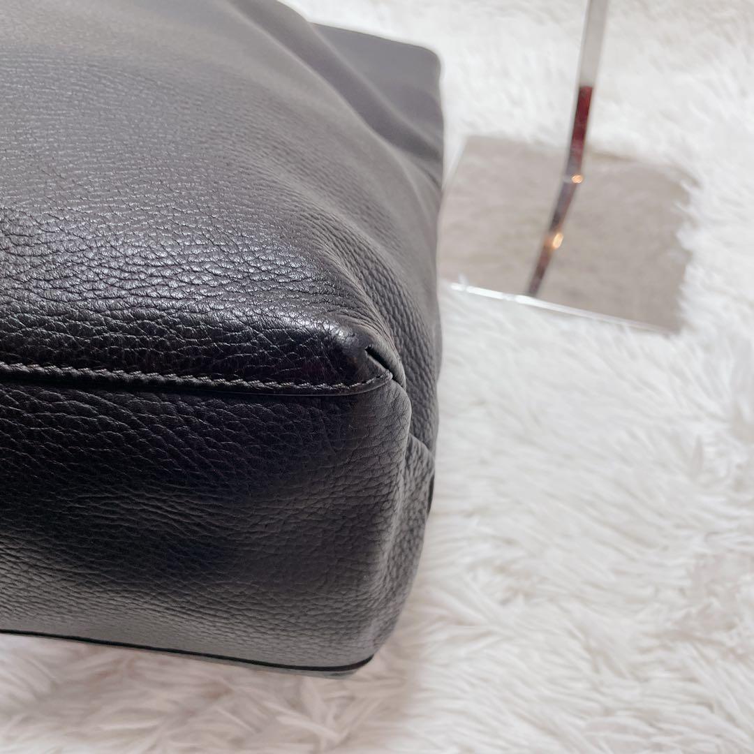 ユナイテッドアローズ　トートバッグ　リアルレザー　ブラック　大容量　男女兼用