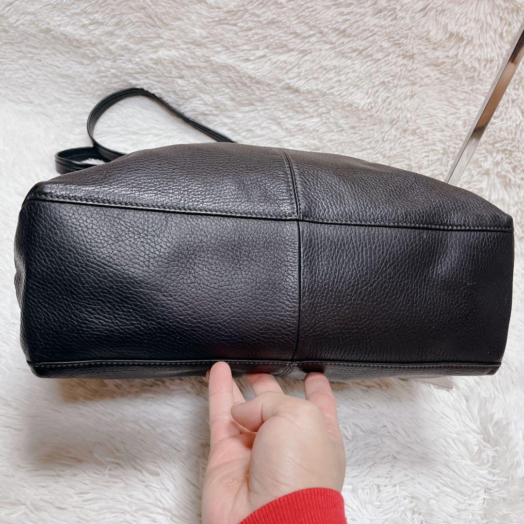 ユナイテッドアローズ　トートバッグ　リアルレザー　ブラック　大容量　男女兼用