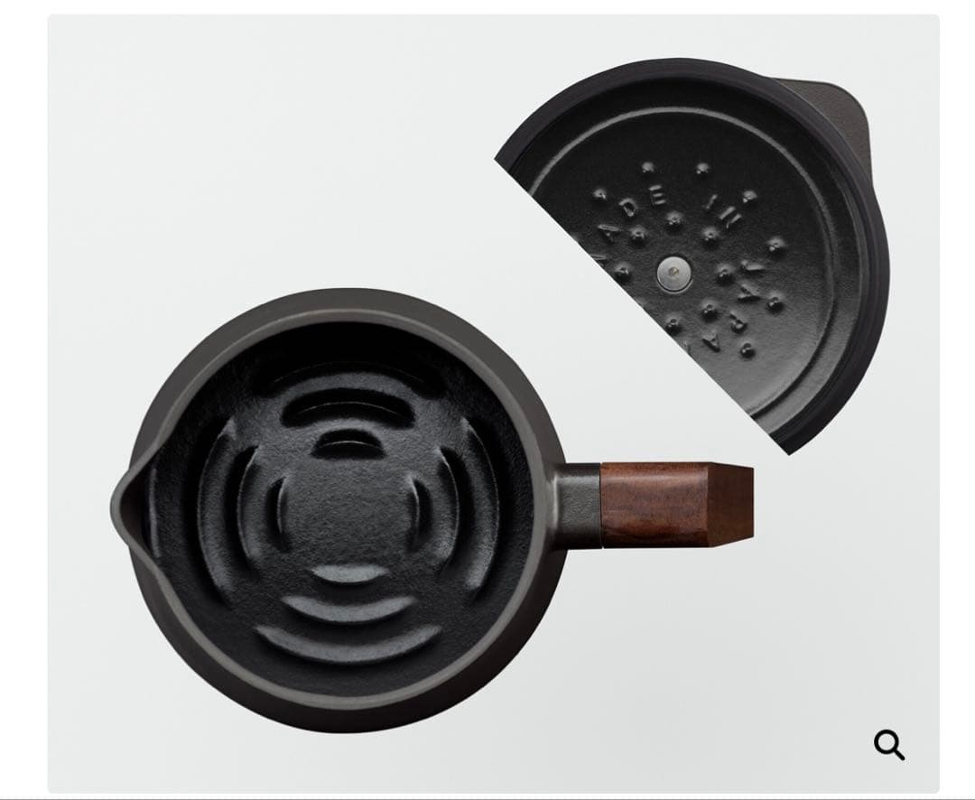 バーミキュラ黒 鋳鉄 スープポット木製ハンドル