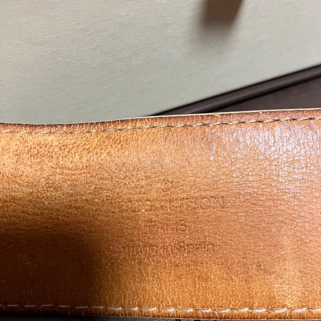 【正規店美品】Louis VuittonベルトイニシャルLV アズールキャンバス