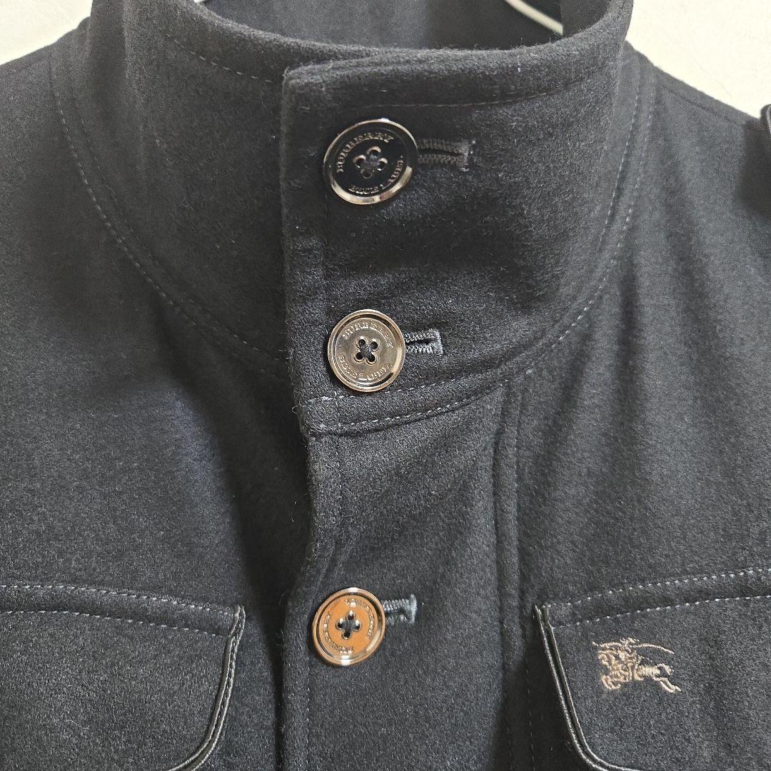 バーバリーブルーレーベル ウールコート ジャケット モノグラム 黒　M