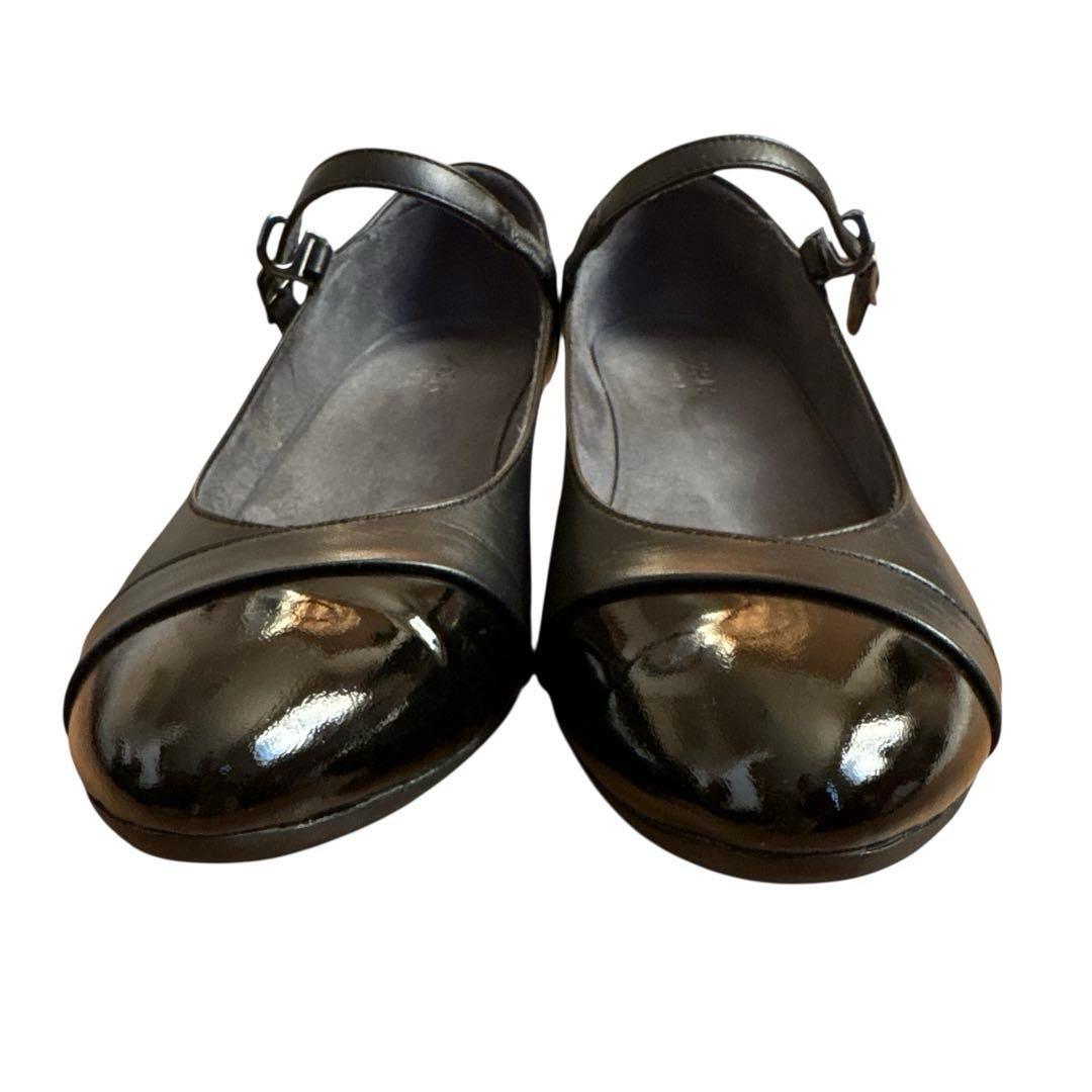 美品✨ pedala ストラップ コンフォート パンプス 23.5㌢ ブラック