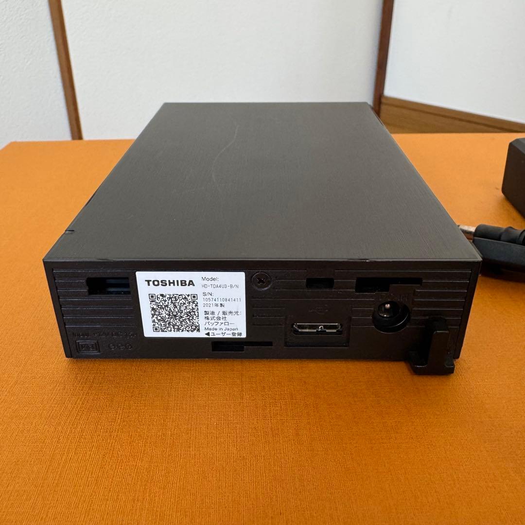 TOSHIBA 外付けHDD 4TB HD-TDA4U3-B/N 2021年製