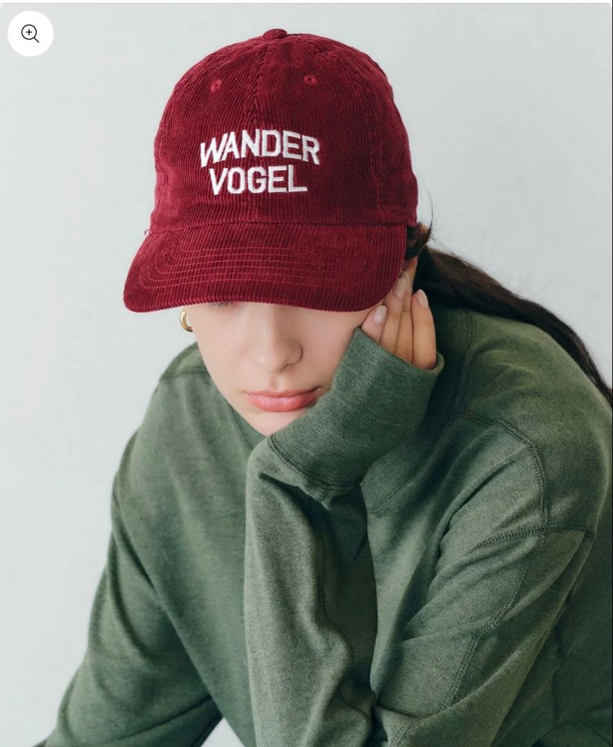 WANDER VOGEL コーデュロイキャップ バーガンディ(シンゾーン)