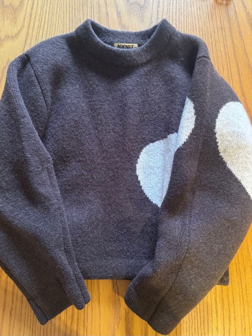 NKNIT ♡pattern Small KNIT ブラウン　2025AW