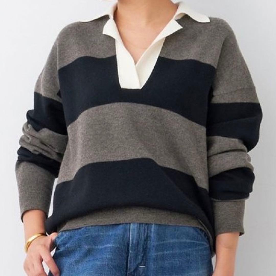 ドゥーズィエムクラス Ivy Style ラグビー ニットプルオーバー