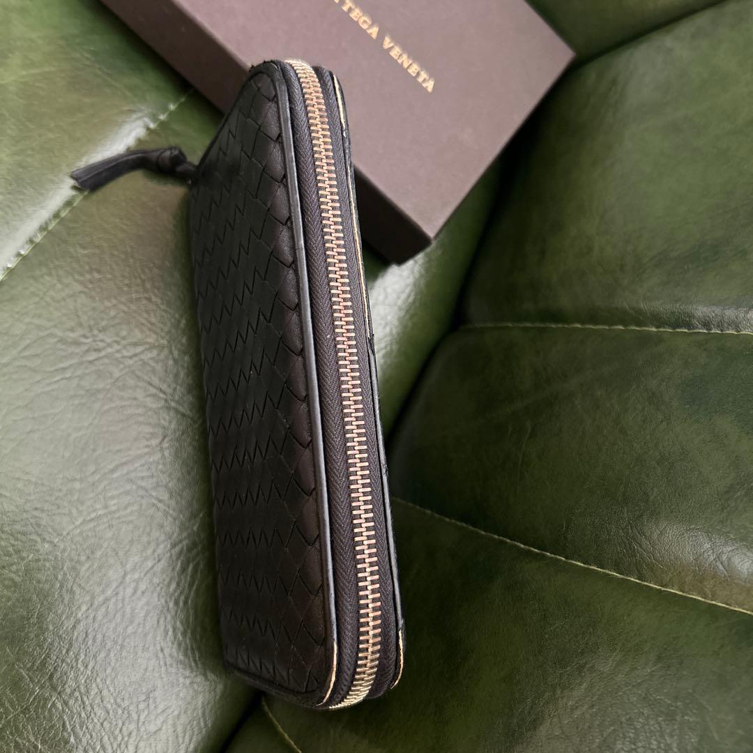 大人気★Bottega Veneta ★ブラックレザー長財布