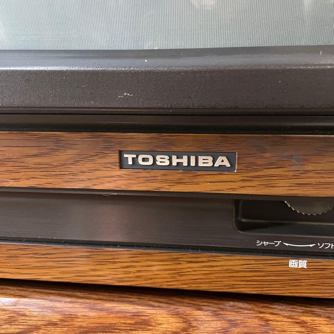 TOSHIBA 東芝18T387E ブラウン管テレビ 77年 専用テレビ台付