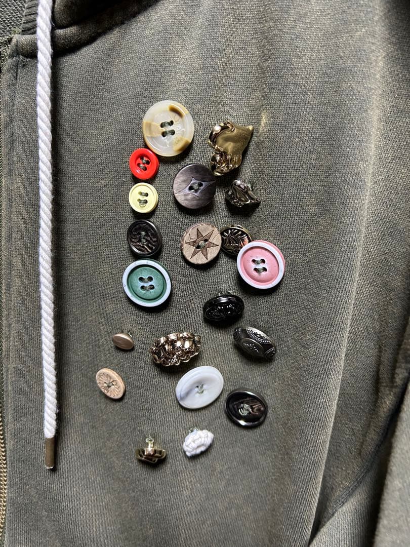 トップス HIROKI TSUZUKI FULL ZIP HOODIE KAHKI