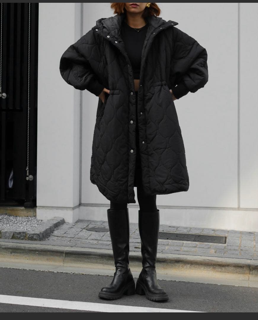 ジャケット・アウター My Shawty quilt hoodie coat