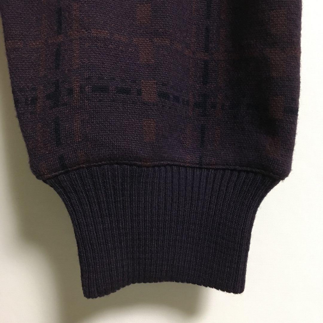 デッドストック ダークパープル ショールカラー ウールジャケット レトロ 濃紫