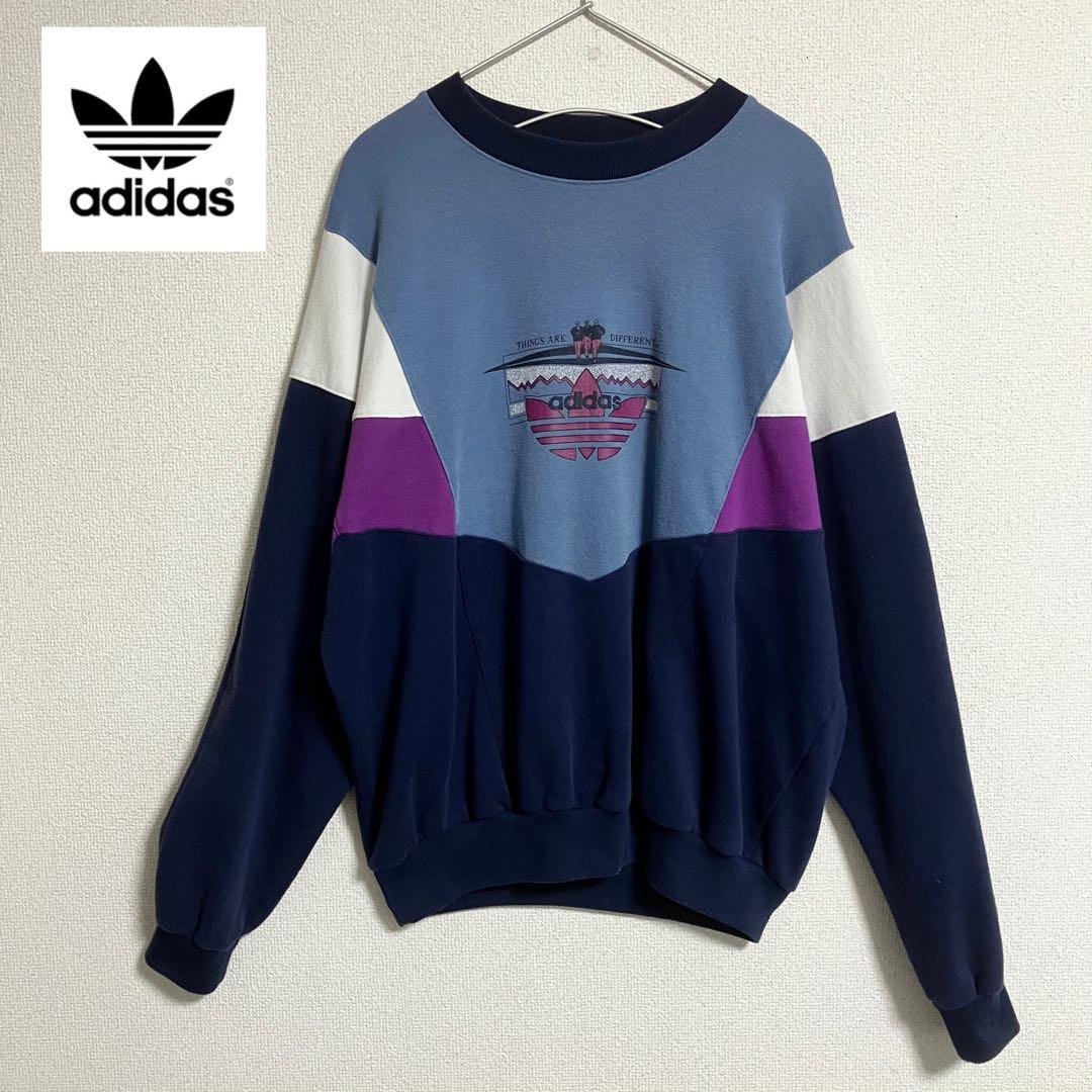 90's old adidas 常田大希着用 マルチカラー スウェット 古着
