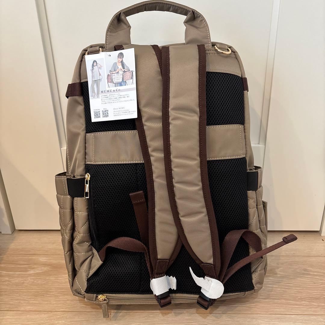 and.na⭐︎　MUMU & CO. ベージュ マザーズバッグ　しまむら