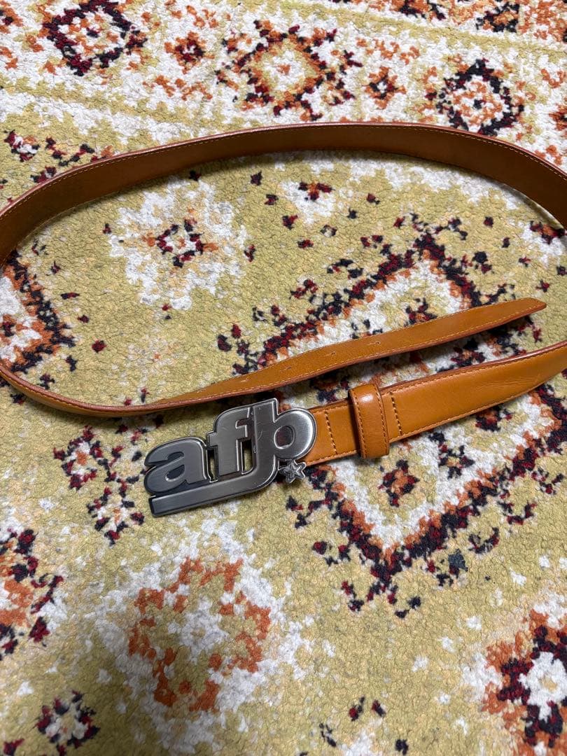 afb ブラウンレザーベルト