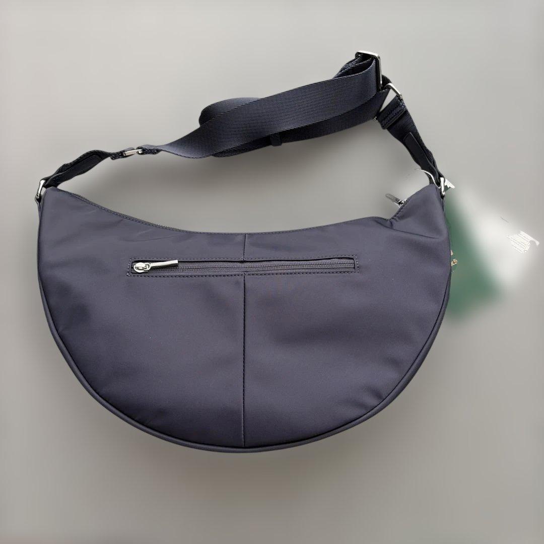 サムソナイト ネイビー ハーフムーン ショルダーバッグ 新品タグ付