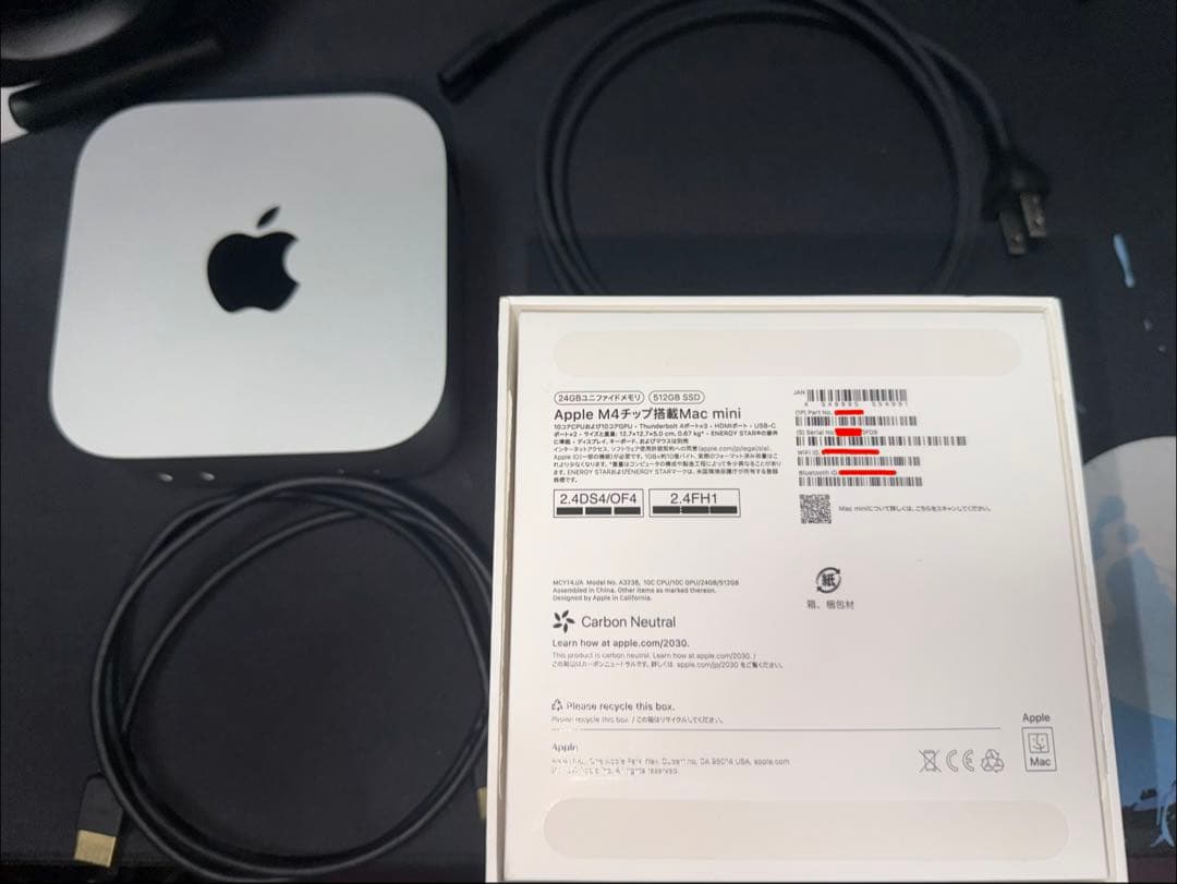 Mac mini M4 24GB 512GB｜マジックマウス・キーボード付き