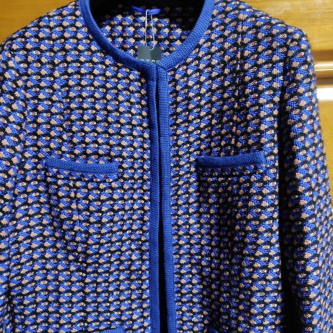 ニニ　ETRO 青とオレンジのツイードジャケット 　新品未使用♡