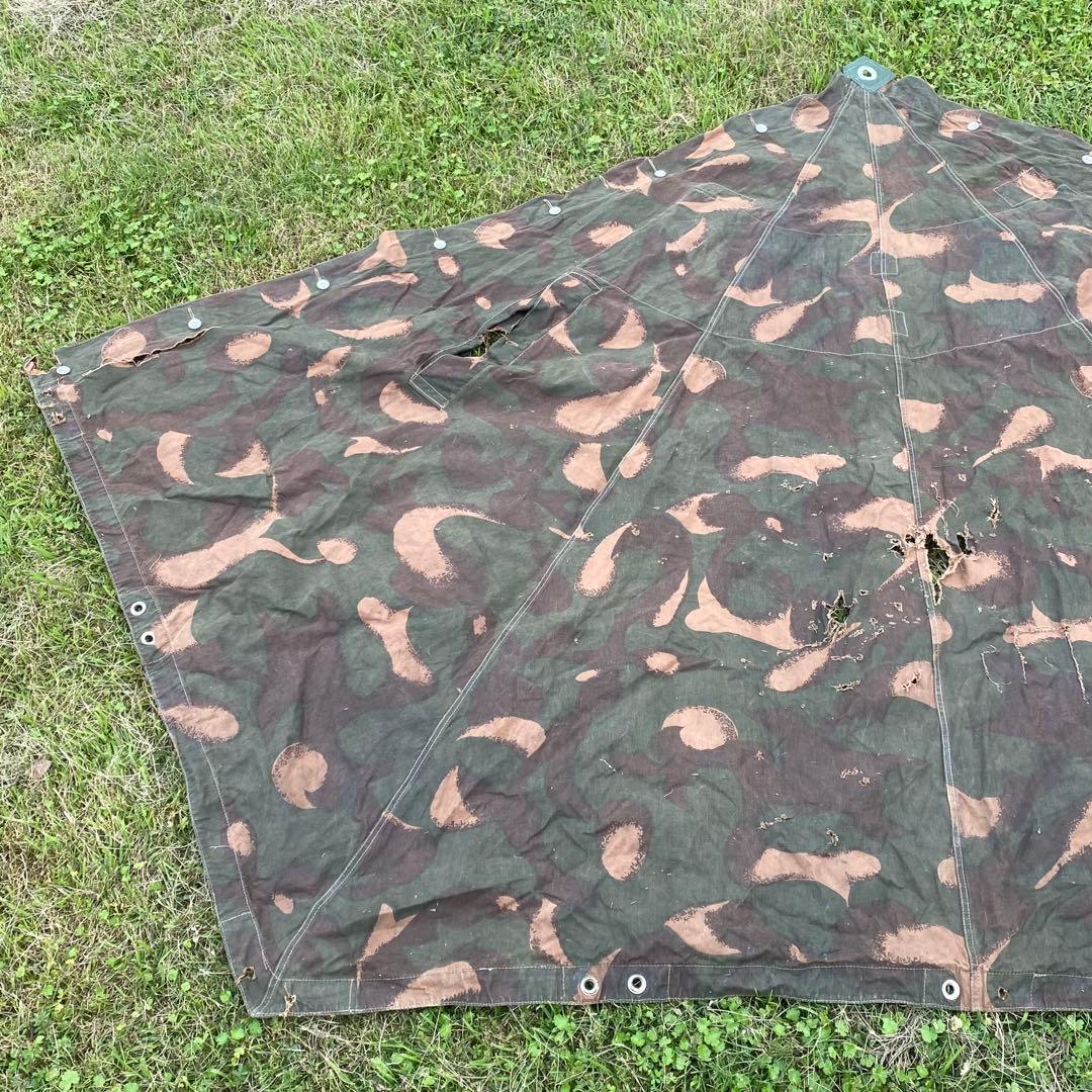 ハンガリー軍　軍幕　ポンチョ　１枚④　 迷彩　ハリケーンカモ　 ミリタリー