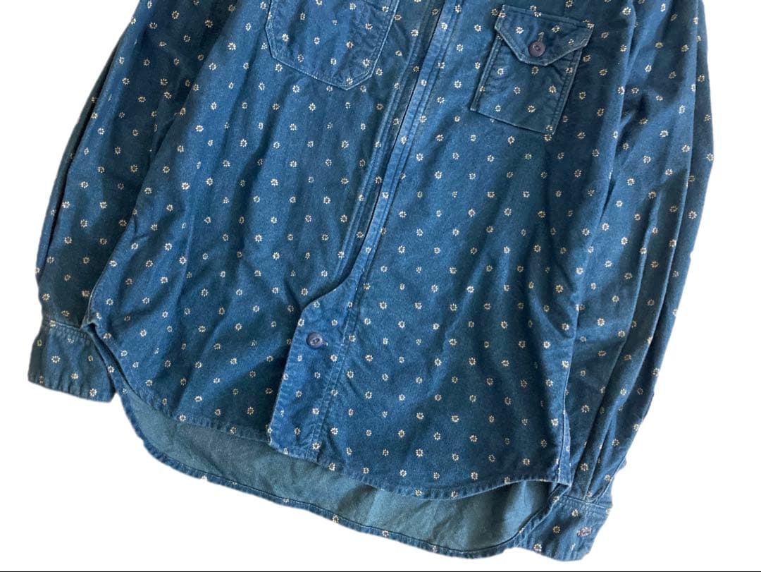 KAPITAL キャピタル ヴィンテージ加工 IDG 小花 ジップアップ シャツ