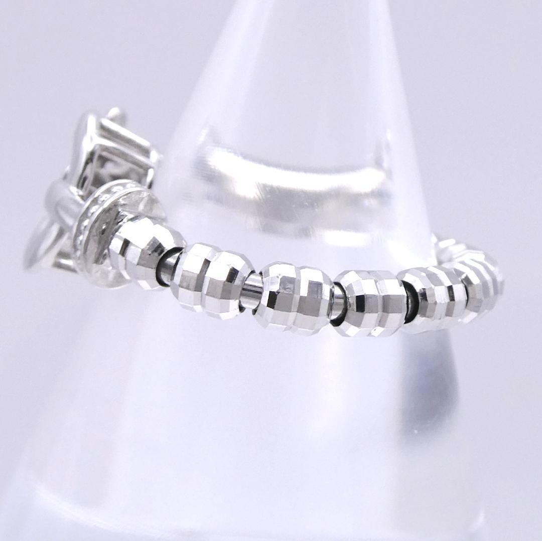 リング Pt900/950 ダイヤモンド0.10ct サイズフリー